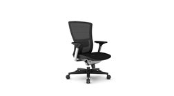 Medium back Soul office chair in black mesh back and seat.